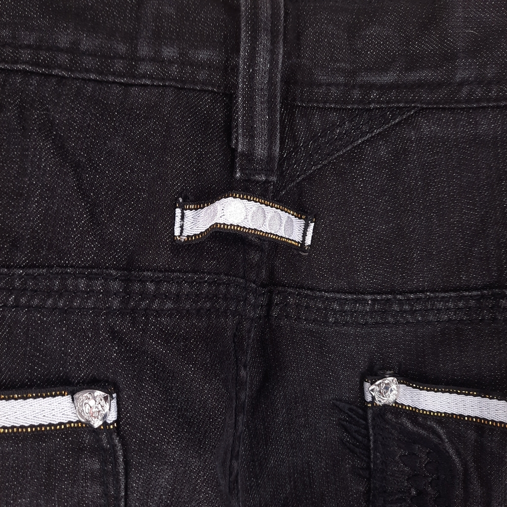 Coogi Australia Jeans Men's 42 x 35 Black Anchor Hip Hop Baggy Urban Embroidered - Picture 14 of 16